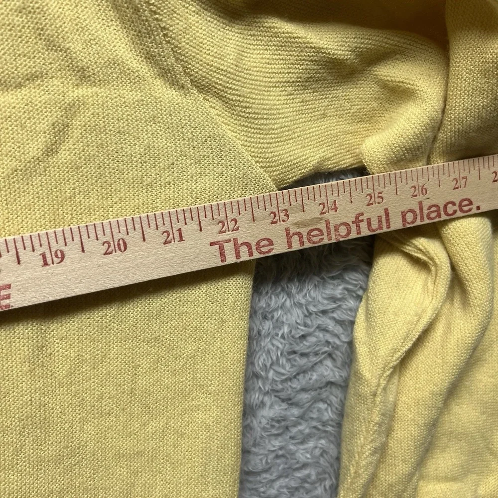 Vintage Izod Lacoste Cardigan Sweater Mens Large Yellow Grandpa Preppy‎ USA Croc